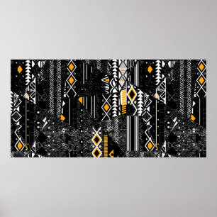 Affiche Collage tendance et tendance sans couture motif w 