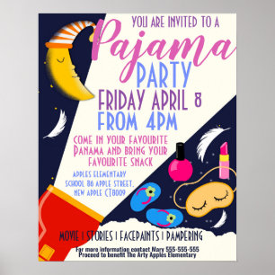 Affiche Collecte de fonds de l'école PaJama flyer et affic