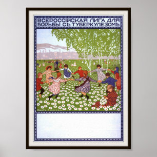 Affiche Collecte de fonds russe pour la tuberculose 1914