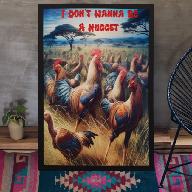 Affiche Collecte de plumes : Chickens Roam Libre (Créateur téléchargé)