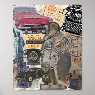 Affiche Collecte d'éléments Vintages écotactiques