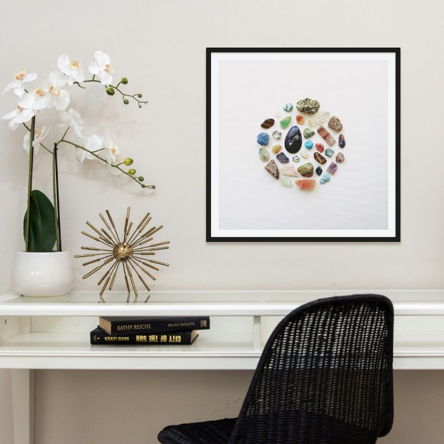 Affiche Collected Gemstones Rocks Crystals Glam Art Print (Créateur téléchargé)