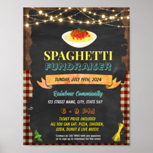 Affiche Collecteur de fonds Spaghetti modifiable