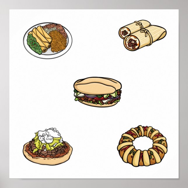 Affiche Collection alimentaire mexicaine (Devant)