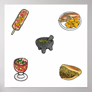 Affiche Collection alimentaire mexicaine