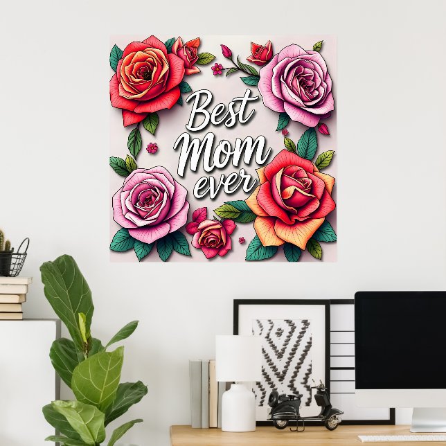 Affiche Collection Cadeau Floral Moderne (Bureau à domicile)
