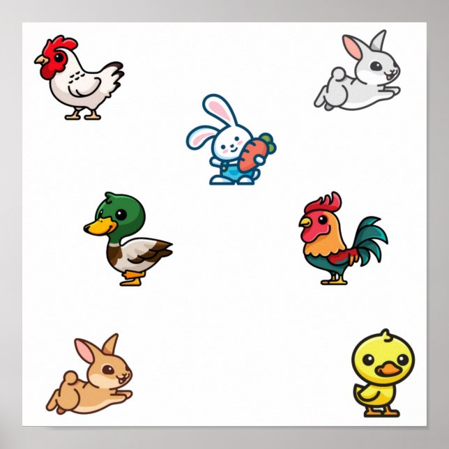 Affiche Collection d'animaux domestiques (Devant)