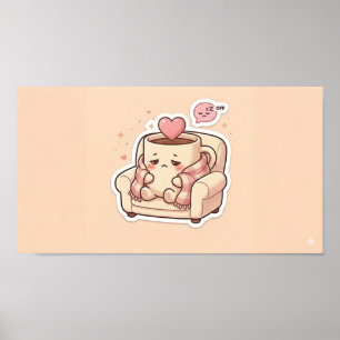 Affiche Collection d'autocollants tendance Digita mignon