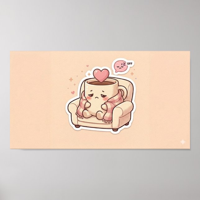 Affiche Collection d'autocollants tendance | Digita mignon (Devant)