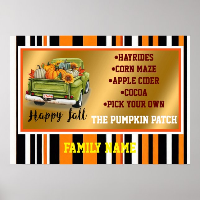 Affiche Collection d'automne de Thanksgiving à la mode (Devant)