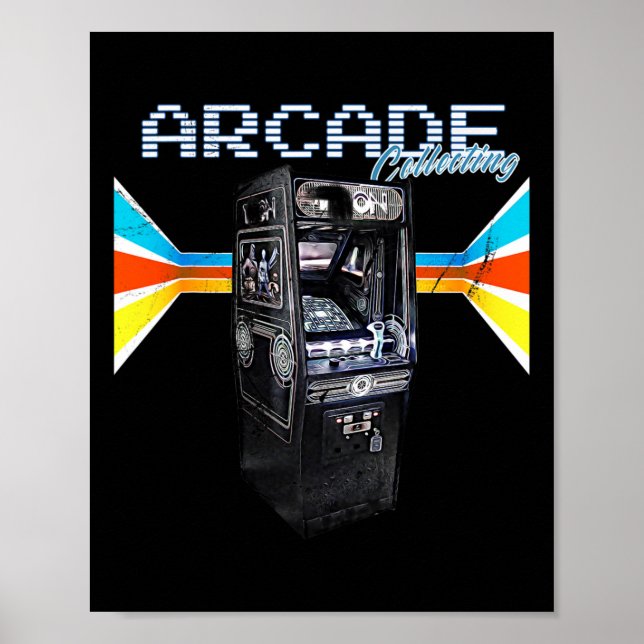 Affiche Collection de bornes de jeux vidéo 1970 1980 1990 (Devant)