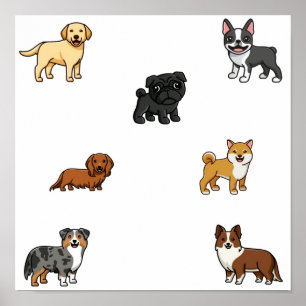 Affiche Collection de chiens