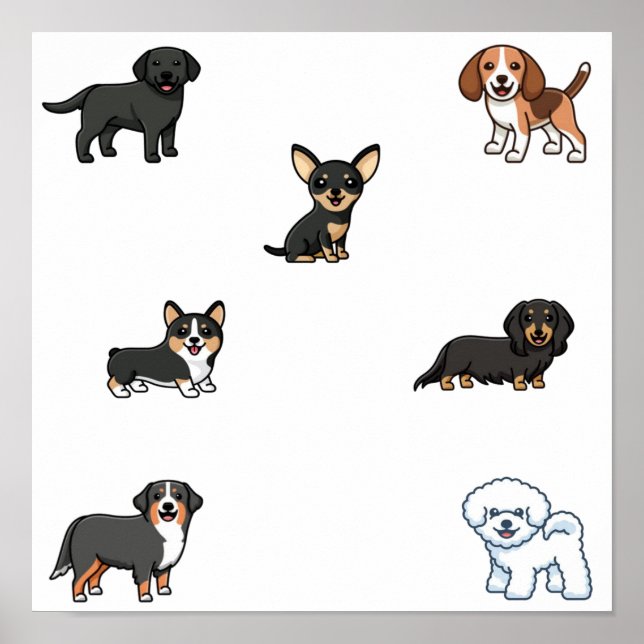 Affiche Collection de chiens (Devant)