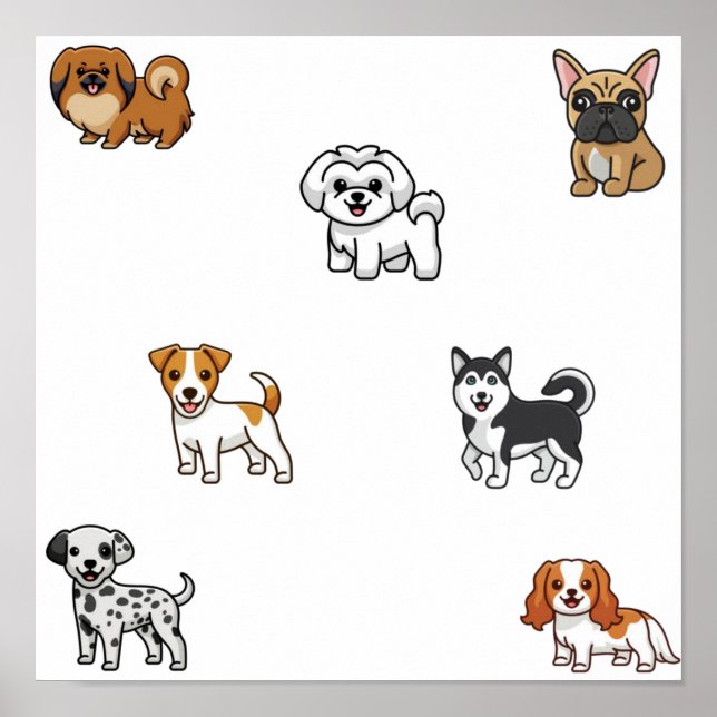 Affiche Collection de chiens (Devant)