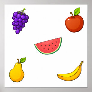 Affiche Collection de fruits
