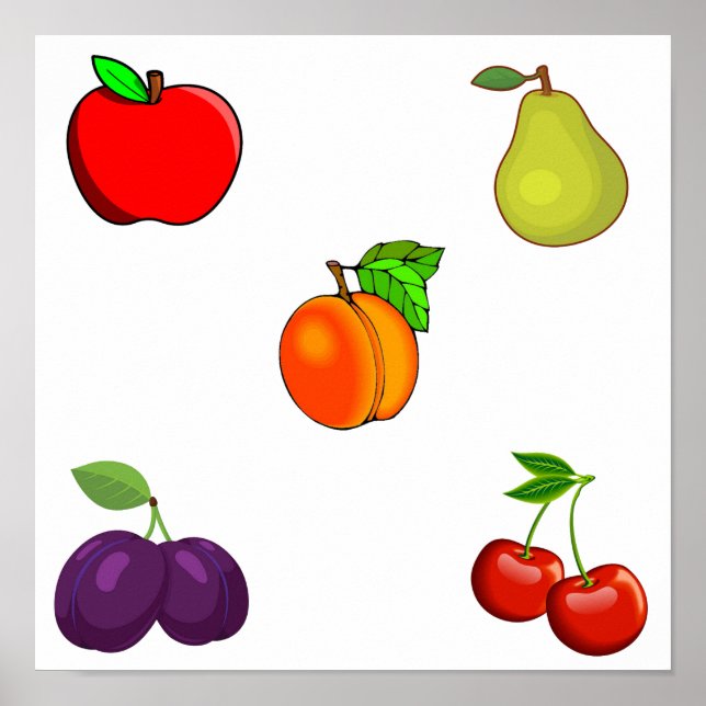 Affiche Collection de fruits (Devant)