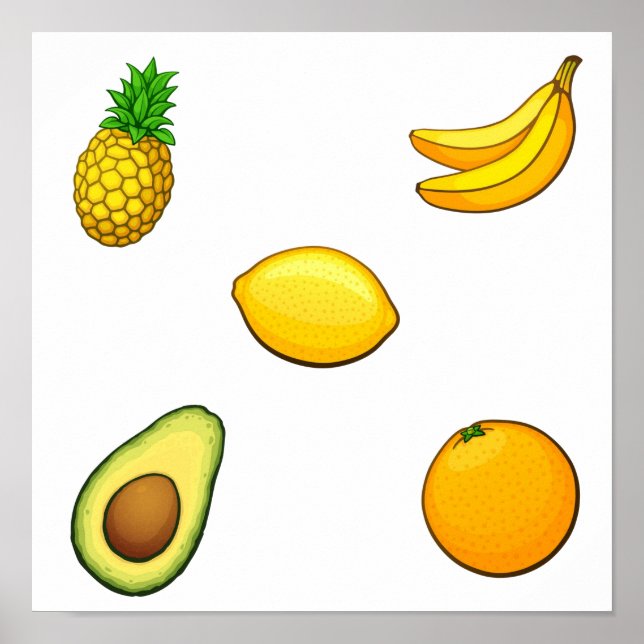 Affiche Collection de fruits (Devant)