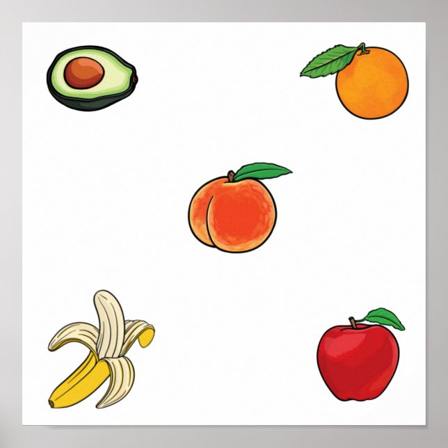 Affiche Collection de fruits (Devant)