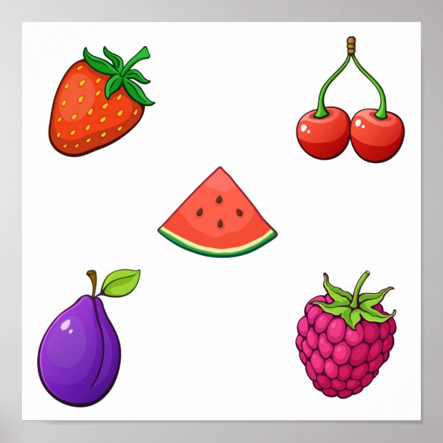 Affiche Collection de fruits (Devant)