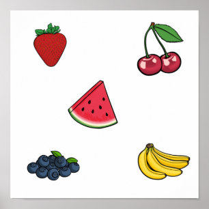 Affiche Collection de fruits