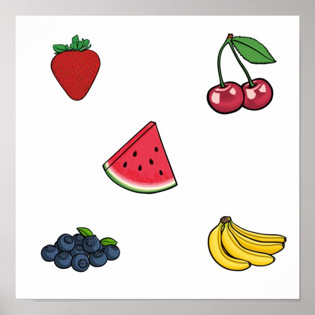 Affiche Collection de fruits (Devant)