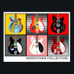 Affiche Collection de guitares électriques Mod Brit Pop Ar<br><div class="desc">Mod Brit Pop Art collection de guitares électriques Poster</div>