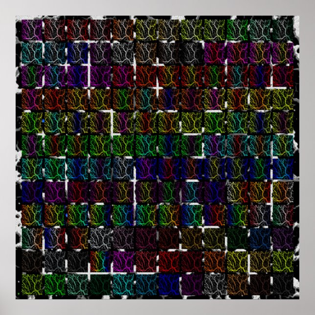 Affiche Collection de lave de l'espace fissuré (Devant)