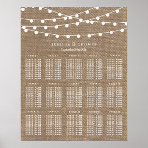 Affiche Collection de Mariages Rustic Burlap