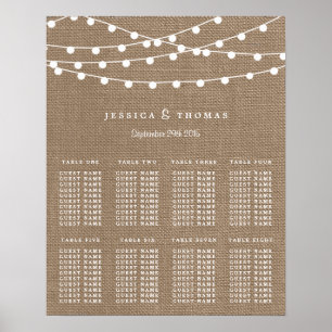 Affiche Collection de Mariages Rustic Burlap