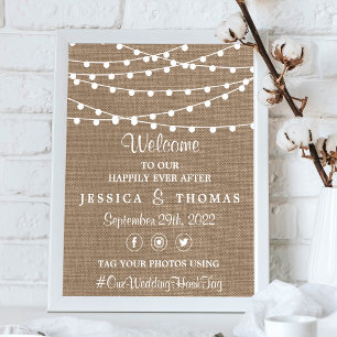 Affiche Collection de Mariages Rustic Burlap