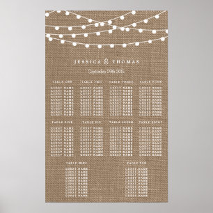 Affiche Collection de Mariages Rustic Burlap