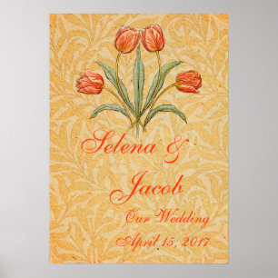 Affiche Collection de peintures Morris Tulipe Vintage