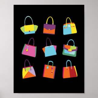 Affiche Collection de sacs à main de mode
