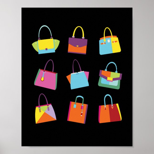 Affiche Collection de sacs à main de mode (Devant)