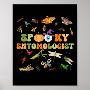 Affiche Collection d'Entomologie éffrayante Espèces d'inse