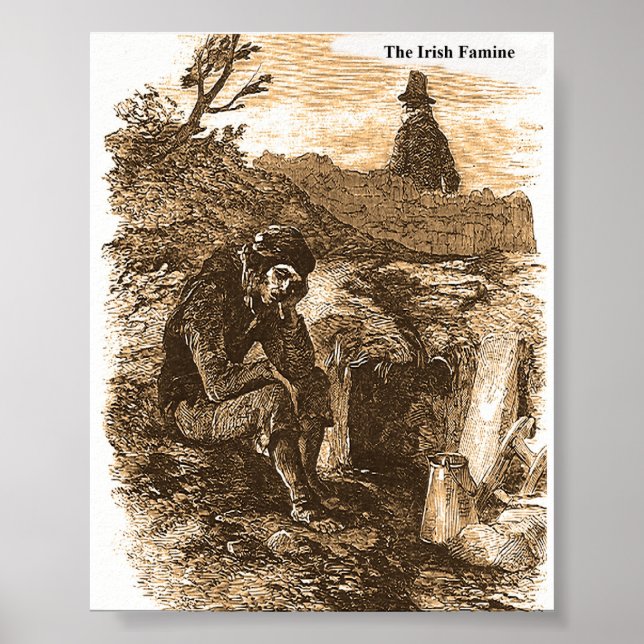 Affiche Collection d'images de la famine irlandaise pour a (Devant)