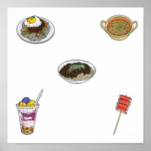 Affiche Collection gastronomique asiatique