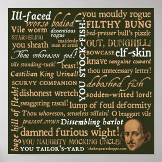 Affiche Collection Insultes Shakespeare