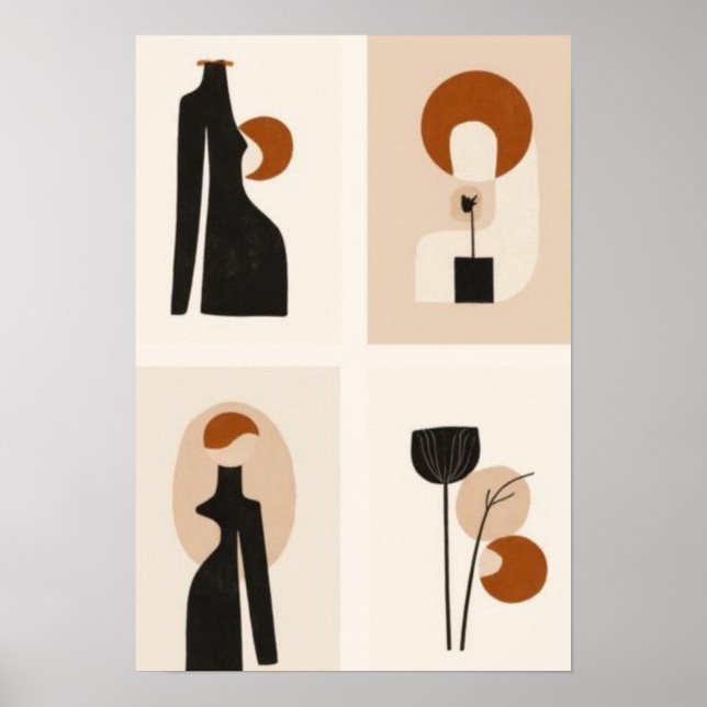 Affiche Collection Muse Moderne | Féminin Abstrait Minimal (Devant)