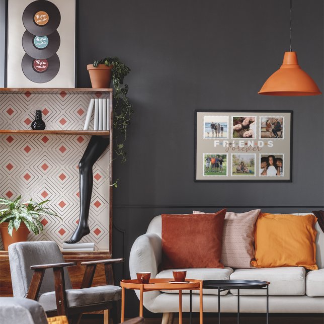 Affiche Collection photo moderne Beige Friends Forever (Créateur téléchargé)