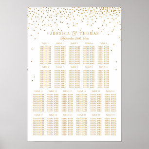 Affiche Collection Vintage de Mariage Glam Gold Confetti