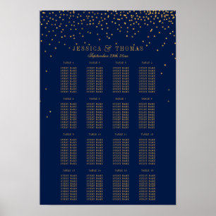 Affiche Collection Vintage de Mariage Glam Gold Confetti