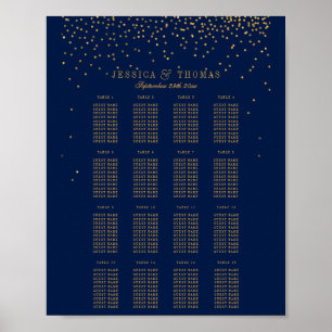 Affiche Collection Vintage de Mariage Glam Gold Confetti