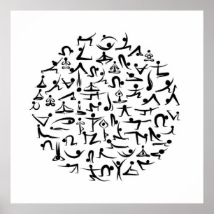 Affiche Collection Yoga asana