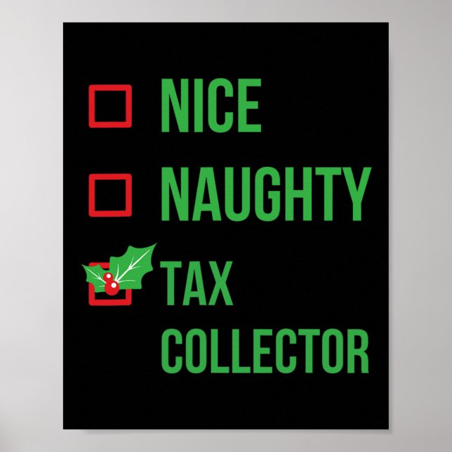 Affiche Collector fiscal Drôle Pyjama cadeau de Noël (Devant)