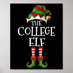 Affiche College Elf Fun Correspondant Pyjama Groupe Noël W