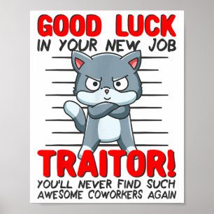 Affiche Collègue qui part, démissionne, départ, changement
