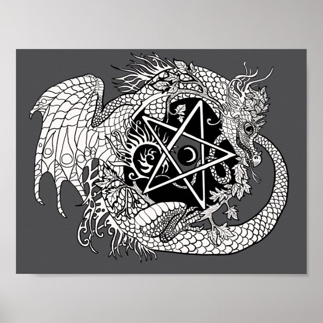 Affiche Collez votre propre dragon Pentacle (Devant)