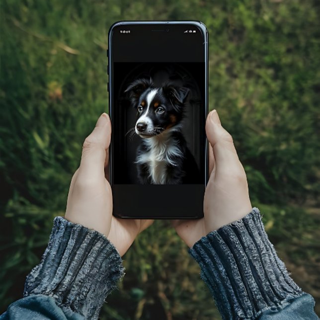 Affiche Collie frontière mignonne (Créateur téléchargé)