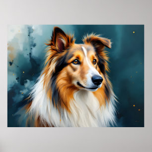 Affiche Collie Portrait